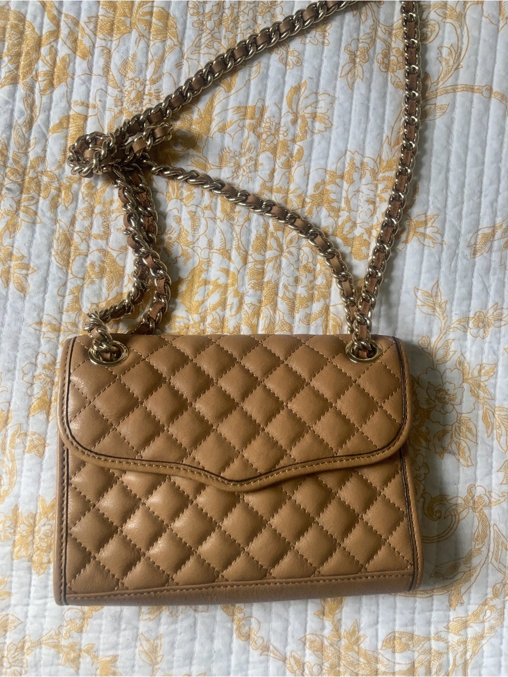 Rebecca Minkoff Mini Quilted Affair in Caramel
